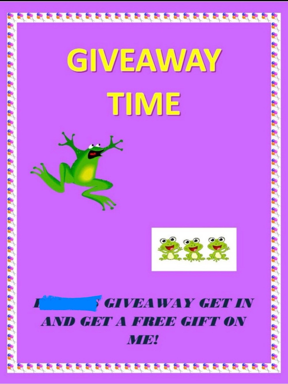 Givvy Time!! will run one once I see shares and enough peeps to do a GIVVY! 💜🐸💜